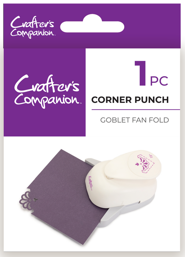 Crafters Companion – Corner Punch – Goblet Fan Fold