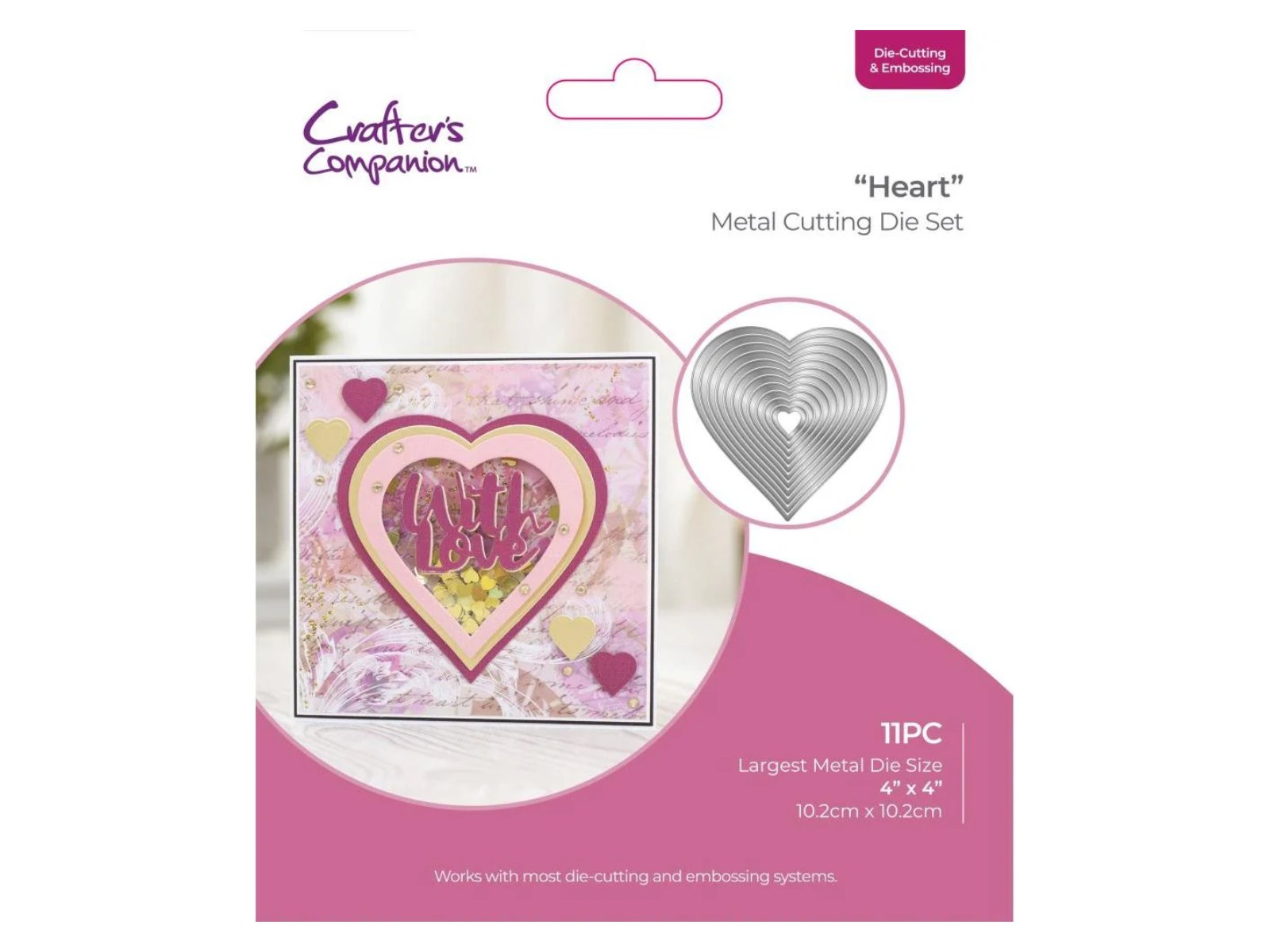 Crafters Companion - Die Cutting & Embossing – Heart Nesting Dies