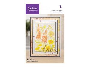 Crafter's Companion 6" x 4" Embossing Folder - Floral Meadow