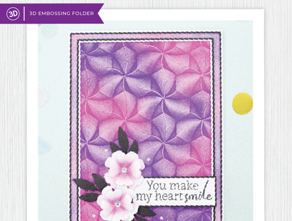 Crafter's Companion 3D Embossing Folder 5" x 7" - Geometric Swirls