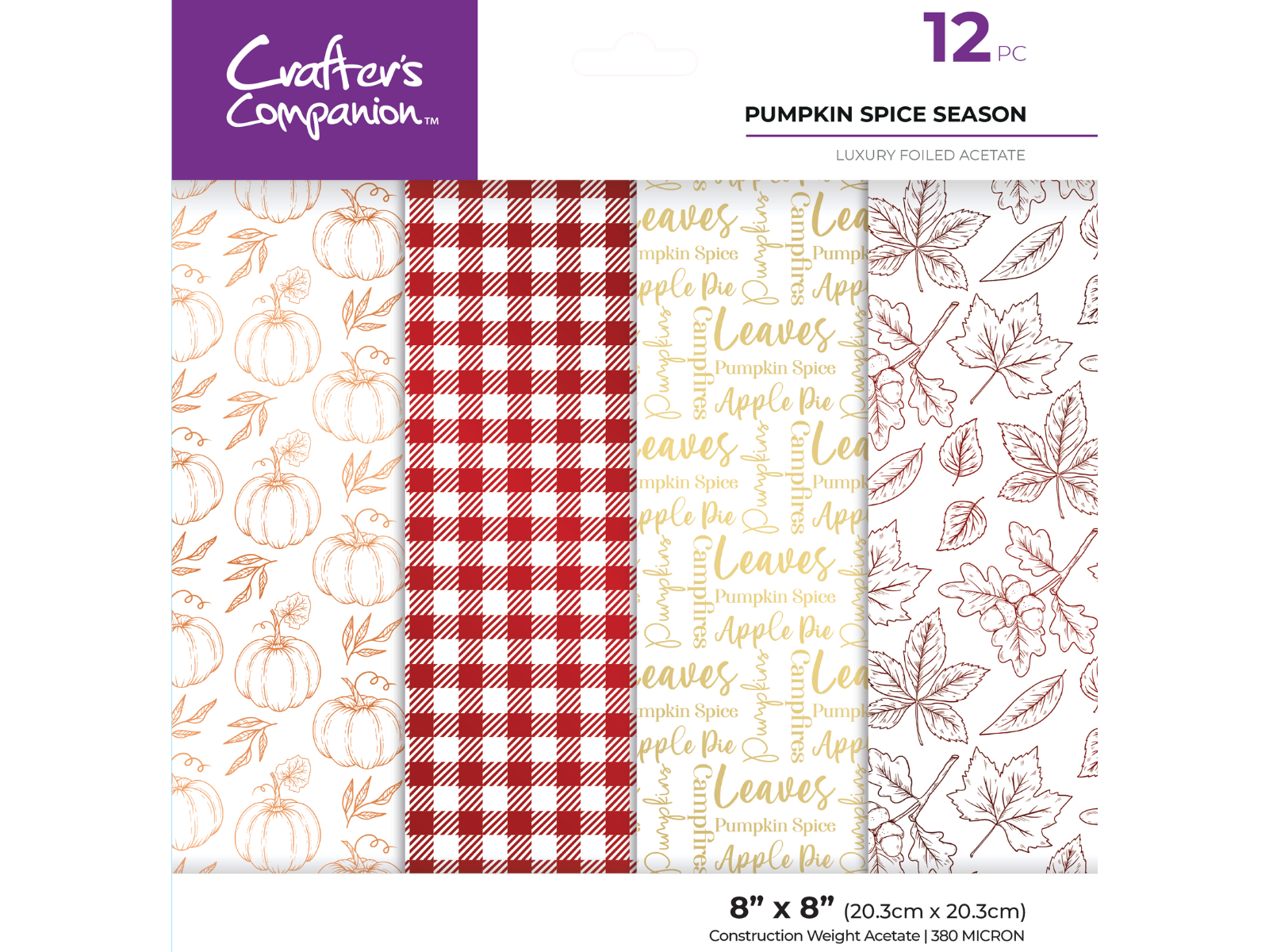 Crafter's Companion Pumpkin Spice Season Luxury Foiled Acetate Collection