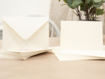 5" x 7" Ivory Card and Envelopes - 50 Pack