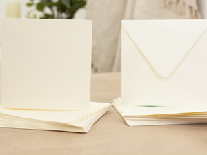 Crafter's Companion 7" x 7" Ivory Card & Envelopes - 50 Pack