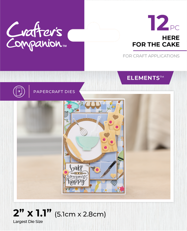 Crafter's Companion Kitchen Collection - Metal Die - Here for the Cake