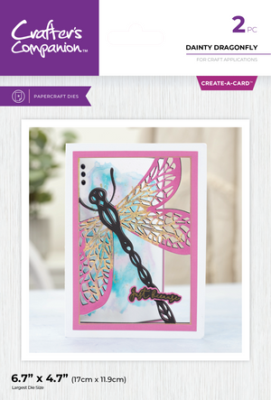 Crafter's Companion Metal Die Create a Card 5"x7" - Dainty Dragonfly