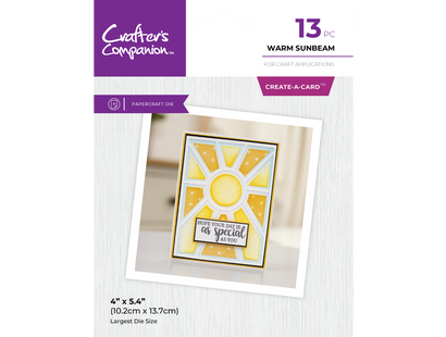 Crafter's Companion Metal Dies Create a Card - Warm Sunbeam 