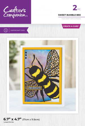 Crafter's Companion Metal Die Create a Card 5"x7" - Sweet Bumble Bee