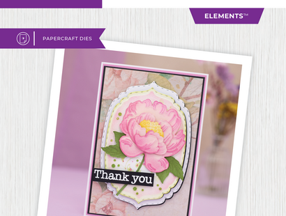 Crafters Companion - Metal Die Elements- Beautiful Peony