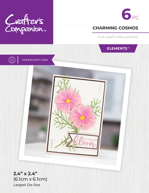 Crafters Companion - Metal Die Elements - Charming Cosmos