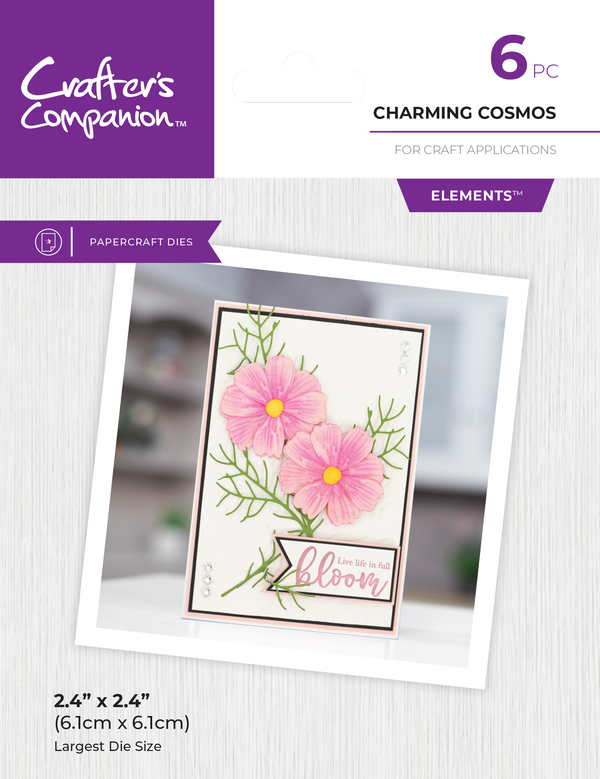 Crafters Companion - Metal Die Elements - Charming Cosmos