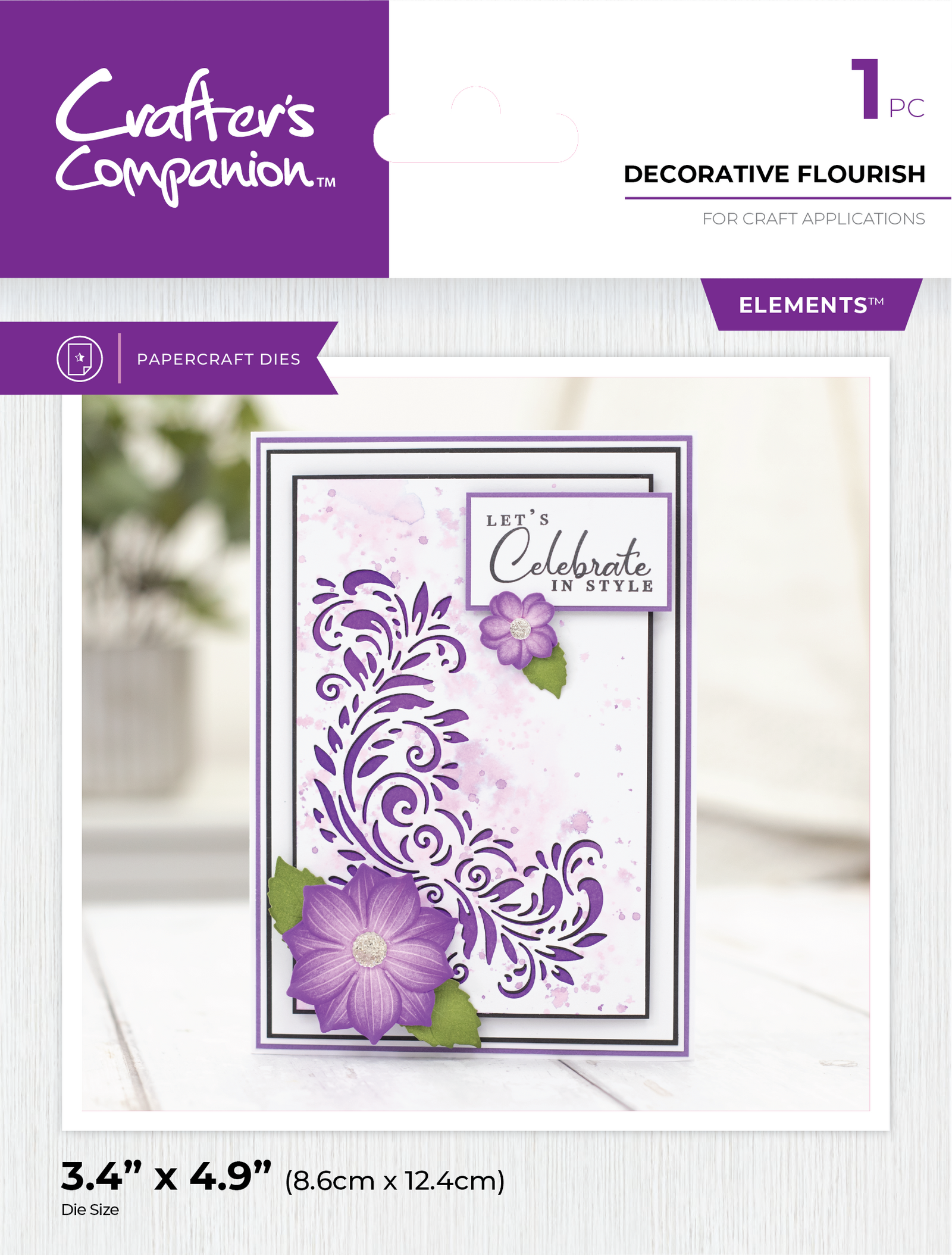 Crafter's Companion Metal Die Elements - Decorative Flourish