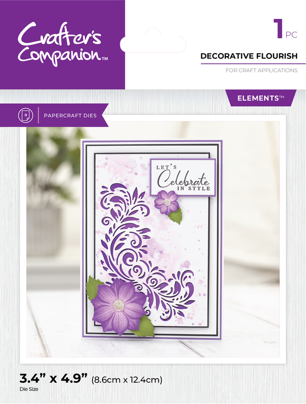 Crafter's Companion Metal Die Elements - Decorative Flourish