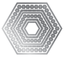 Crafter's Companion Metal Dies Elements - Decorative Nesting Hexagons