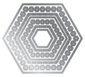 Crafter's Companion Metal Dies Elements - Decorative Nesting Hexagons