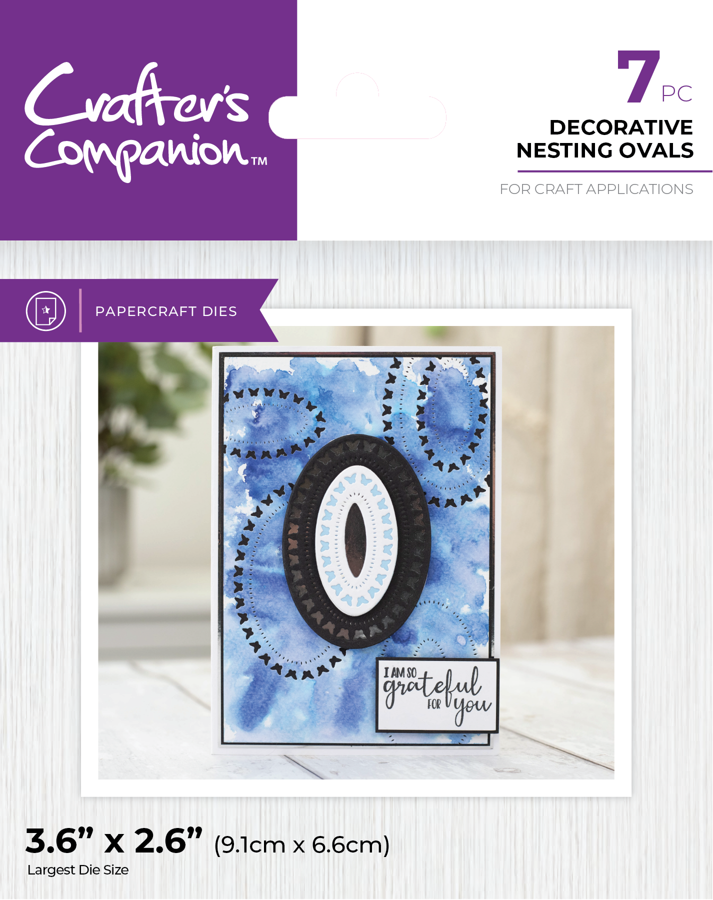 Crafter's Companion Metal Dies Elements - Decorative Nesting Ovals