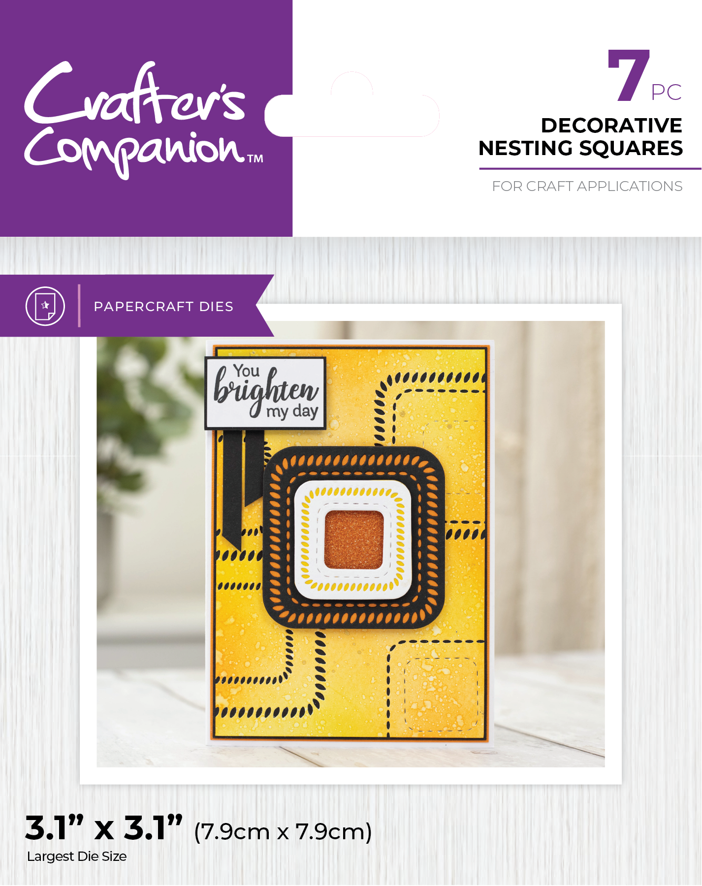 Crafter's Companion Metal Dies Elements - Decorative Nesting Squares