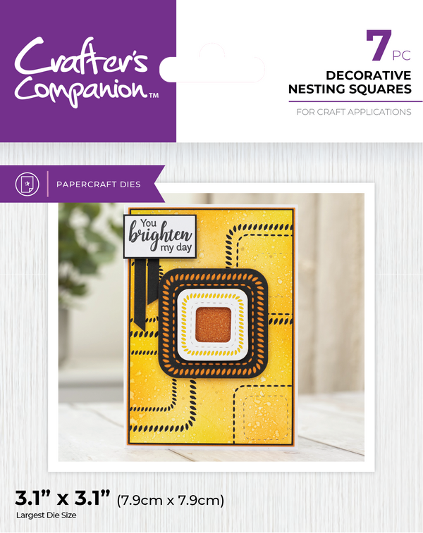 Crafter's Companion Metal Dies Elements - Decorative Nesting Squares