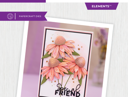 Crafters Companion - Metal Die Elements - Elegant Echinacea