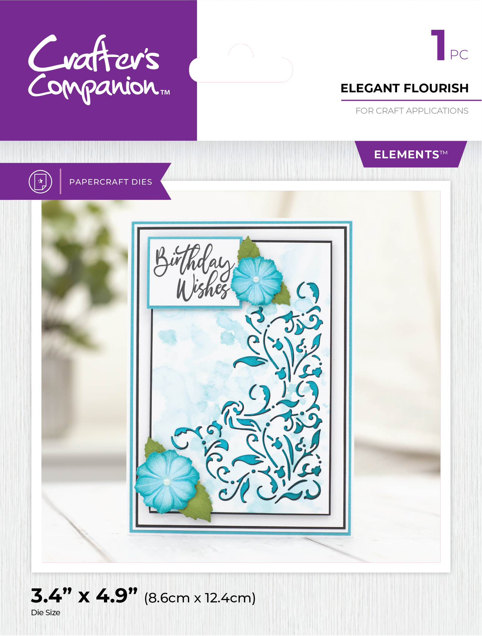 Crafter's Companion Metal Die Elements - Elegant Flourish