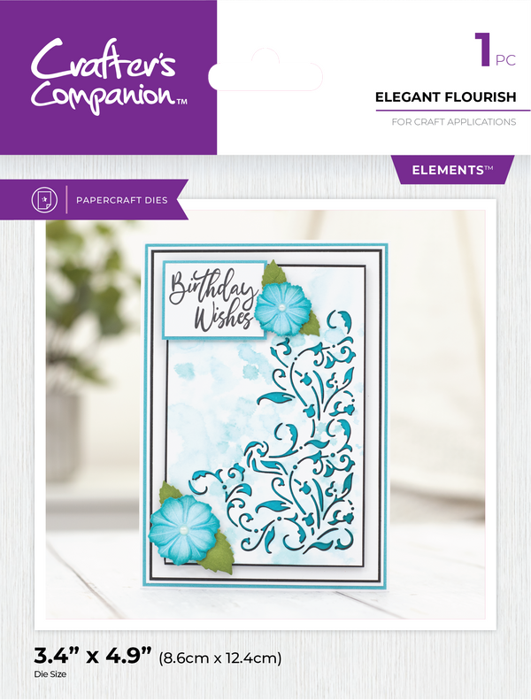 Crafter's Companion Metal Die Elements - Elegant Flourish