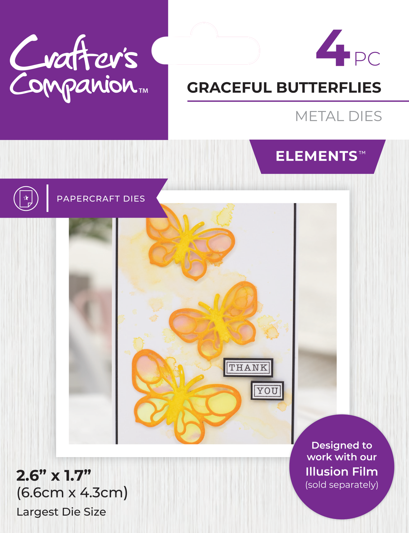 Crafter's Companion Metal Die Graceful Butterflies