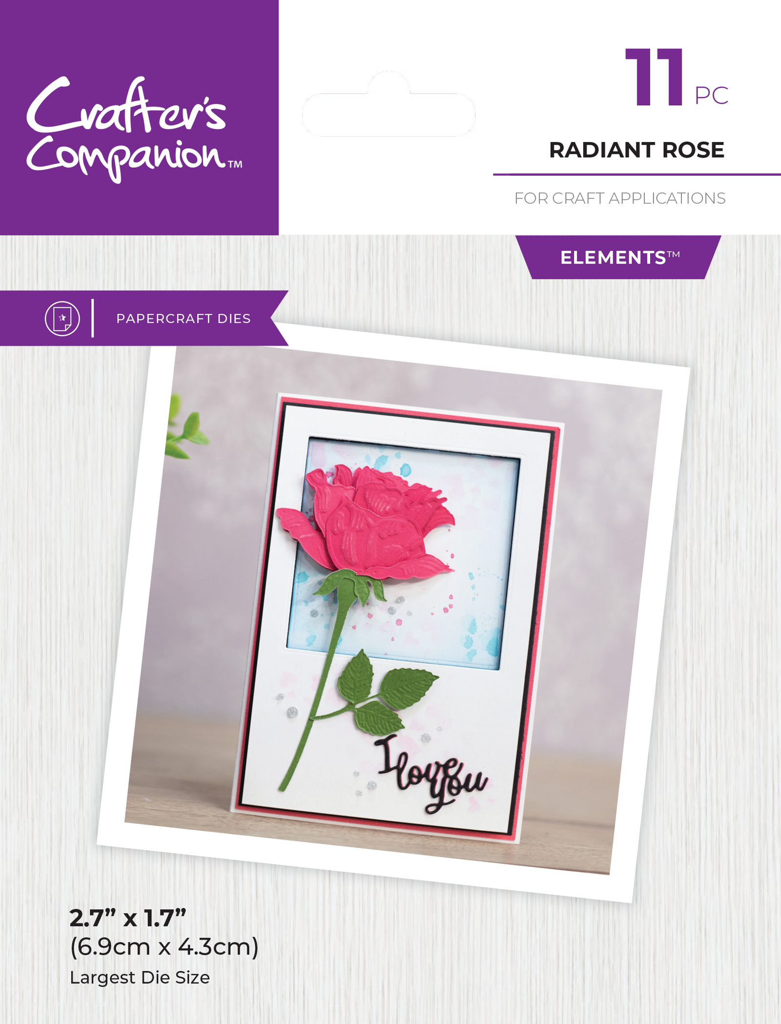 Crafters Companion - Metal Die Elements - Radiant Rose