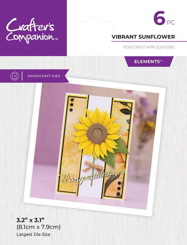 Crafters Companion - Metal Die Elements- Vibrant Sunflower