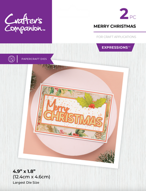 Crafter's Companion Christmas Sentiment Dies Collection