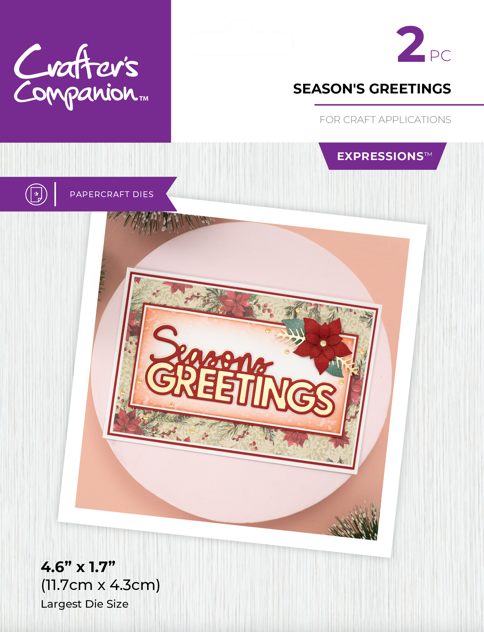 Crafter's Companion Christmas Sentiment Dies Collection