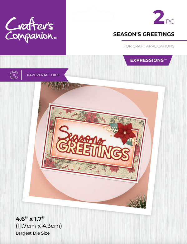 Crafter's Companion Christmas Sentiment Dies Collection