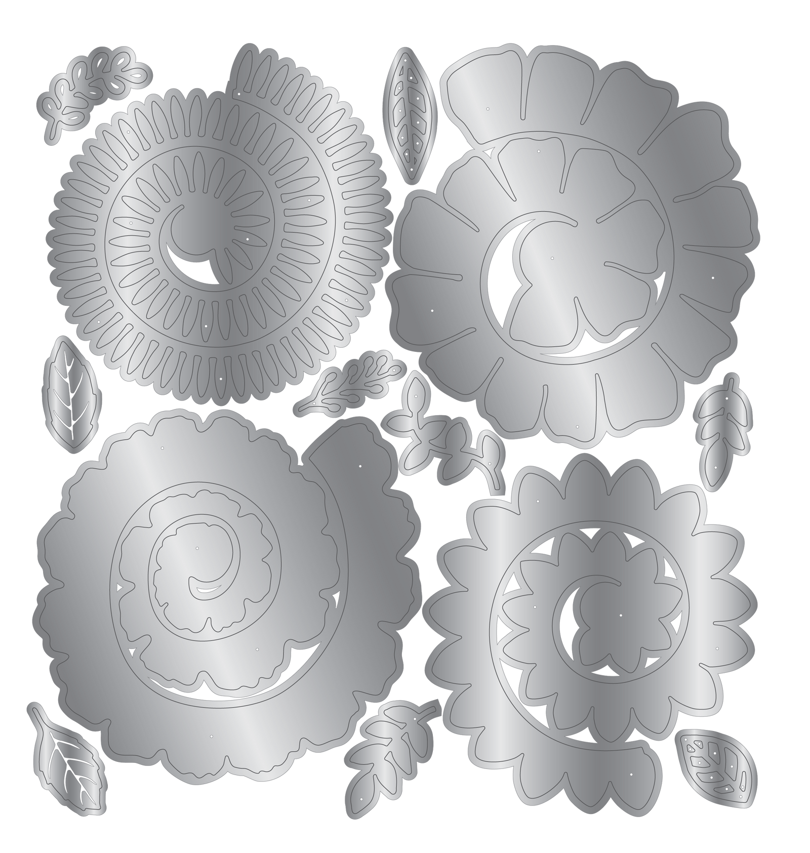 Crafters Companion Metal Dies - Paper Flowers 