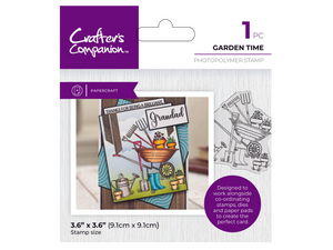 Crafter's Companion Modern Man Photopolymer Stamp - Garden Time