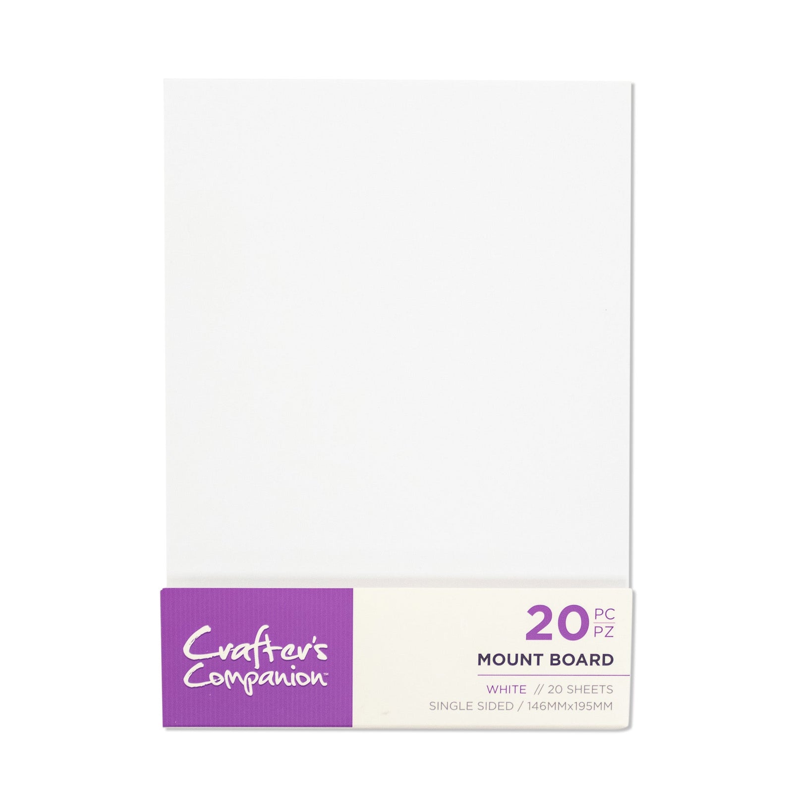 Crafters Companion - Craft Room Essentials - Mount Board 5.75 x 7.75 - White (20 Pack)