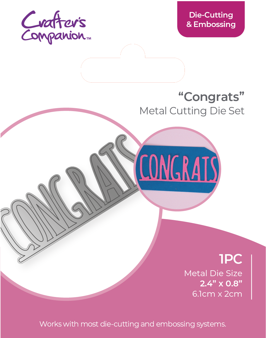 Crafters Companion - Die Cutting & Embossing - Congrats