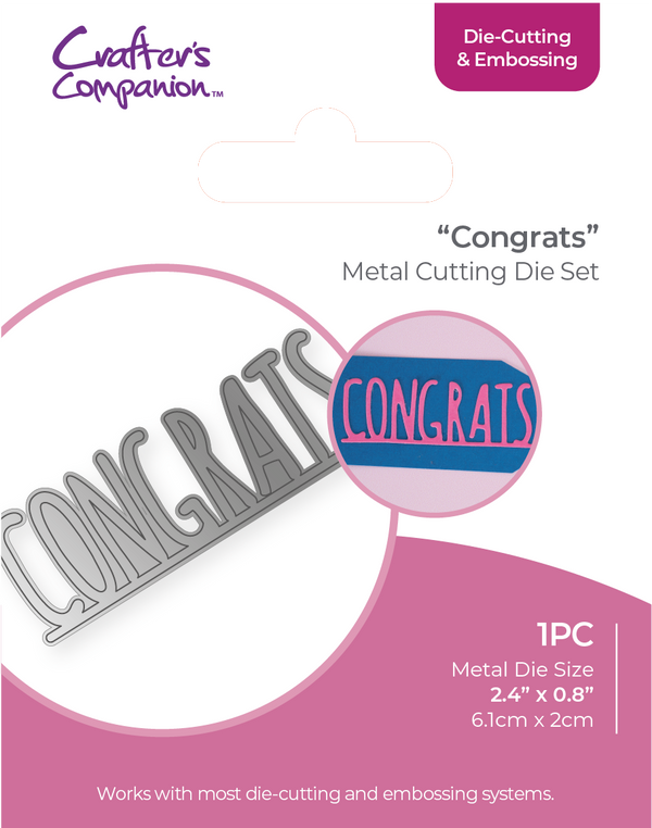 Crafters Companion - Die Cutting & Embossing - Congrats