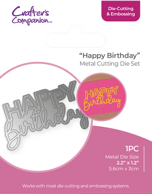 Crafters Companion - Die Cutting & Embossing - Happy Birthday