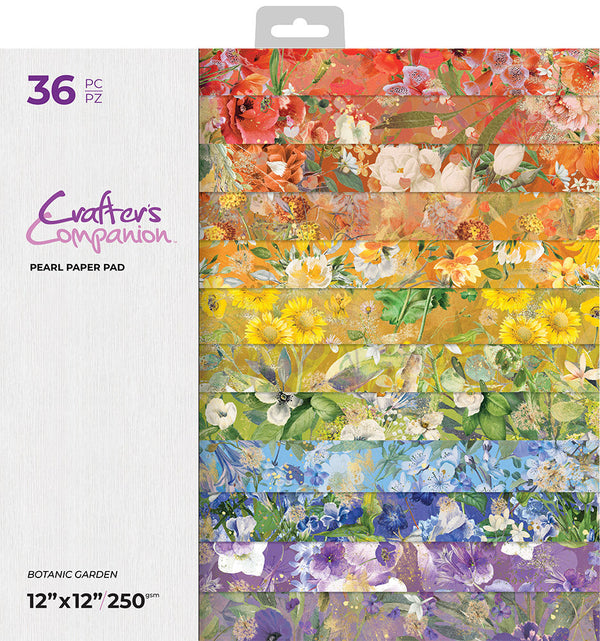 Crafter's Companion 12 Mixed Cardstock Pad - Glittering Gold