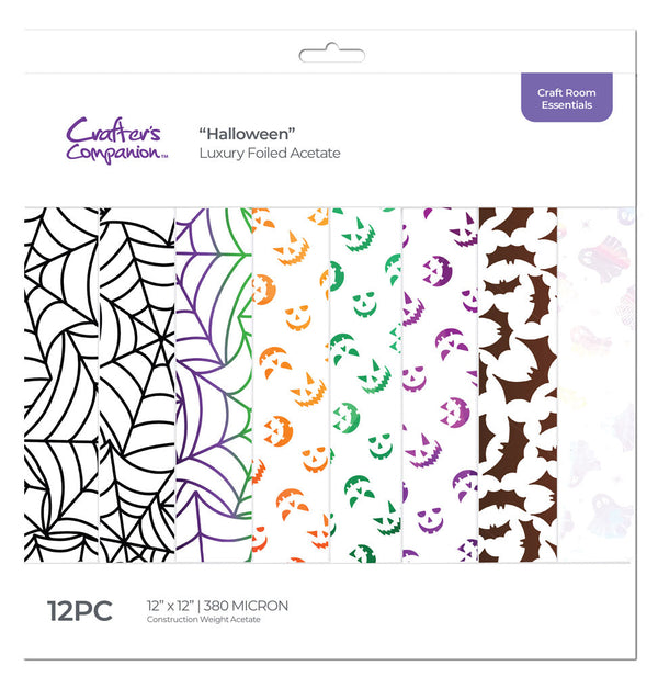 Crafter's Companion Luxury Foiled Acetate Pack - Halloween