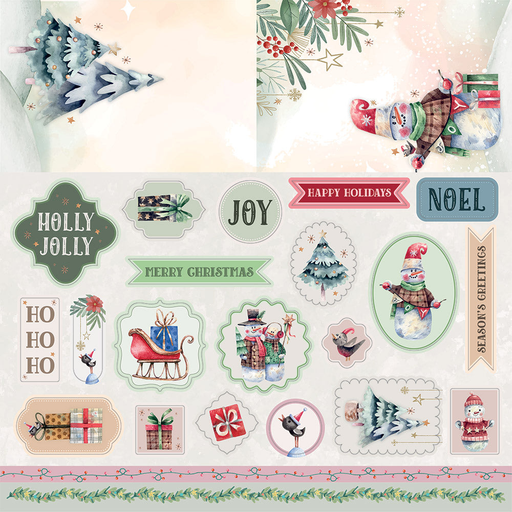 12" x 12" Winter Wishes Paper Pad - 32 Pack