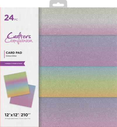 Crafter's Companion - 12 x 12 Card Pad - Ombre Glitter