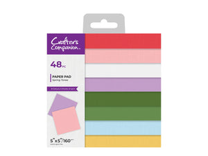 Crafters Companion 5” x 5” Paper Pad - Spring Tones