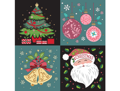 5.5" x 5.5" Pre-Cut Christmas Layering Cards - 40 Pack