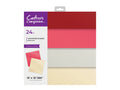 Crafters Companion 12” x 12” Pearl Card Pad - Valentines Shades