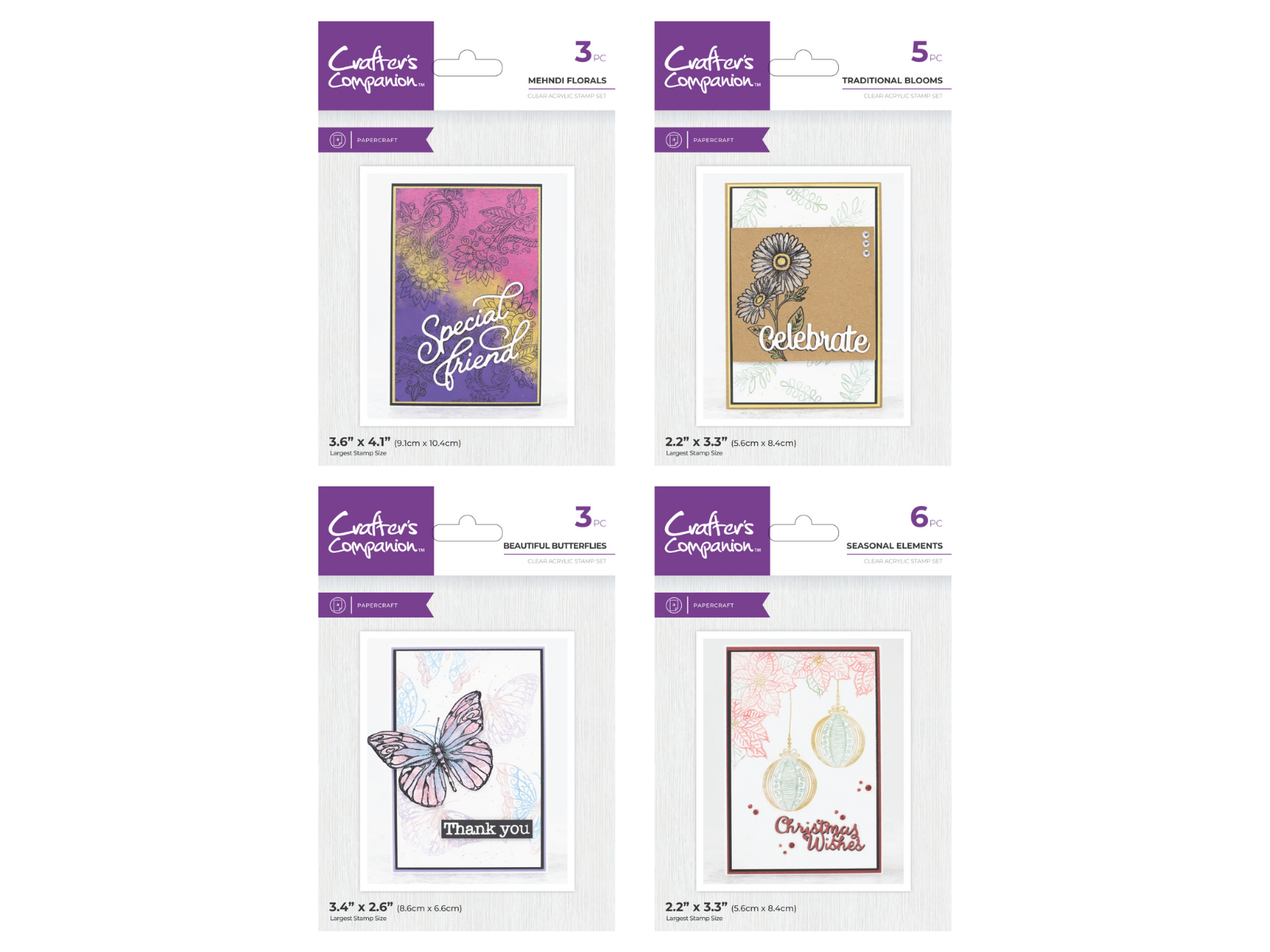 Crafter's Companion Pearl Powder Acrylic Stamps Collection