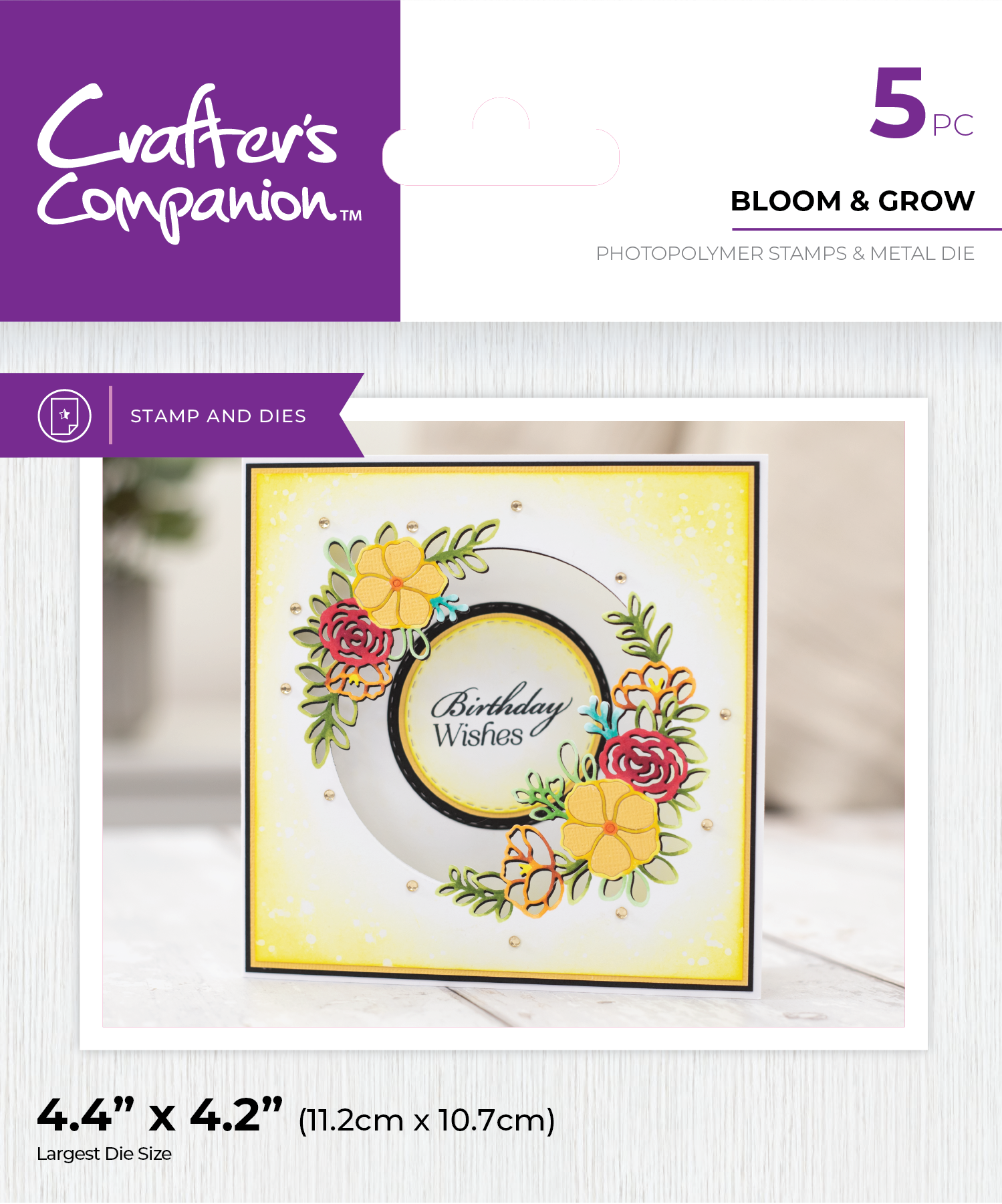 Crafter's Companion Floral Aperture Stamp & Die Collection