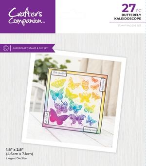 Crafters Companion Stamp & Die set - Butterfly Kaleidoscope