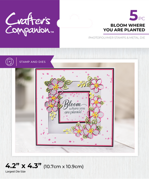 Crafter's Companion Stamp and Die Set - Bloom Where You Are Planted