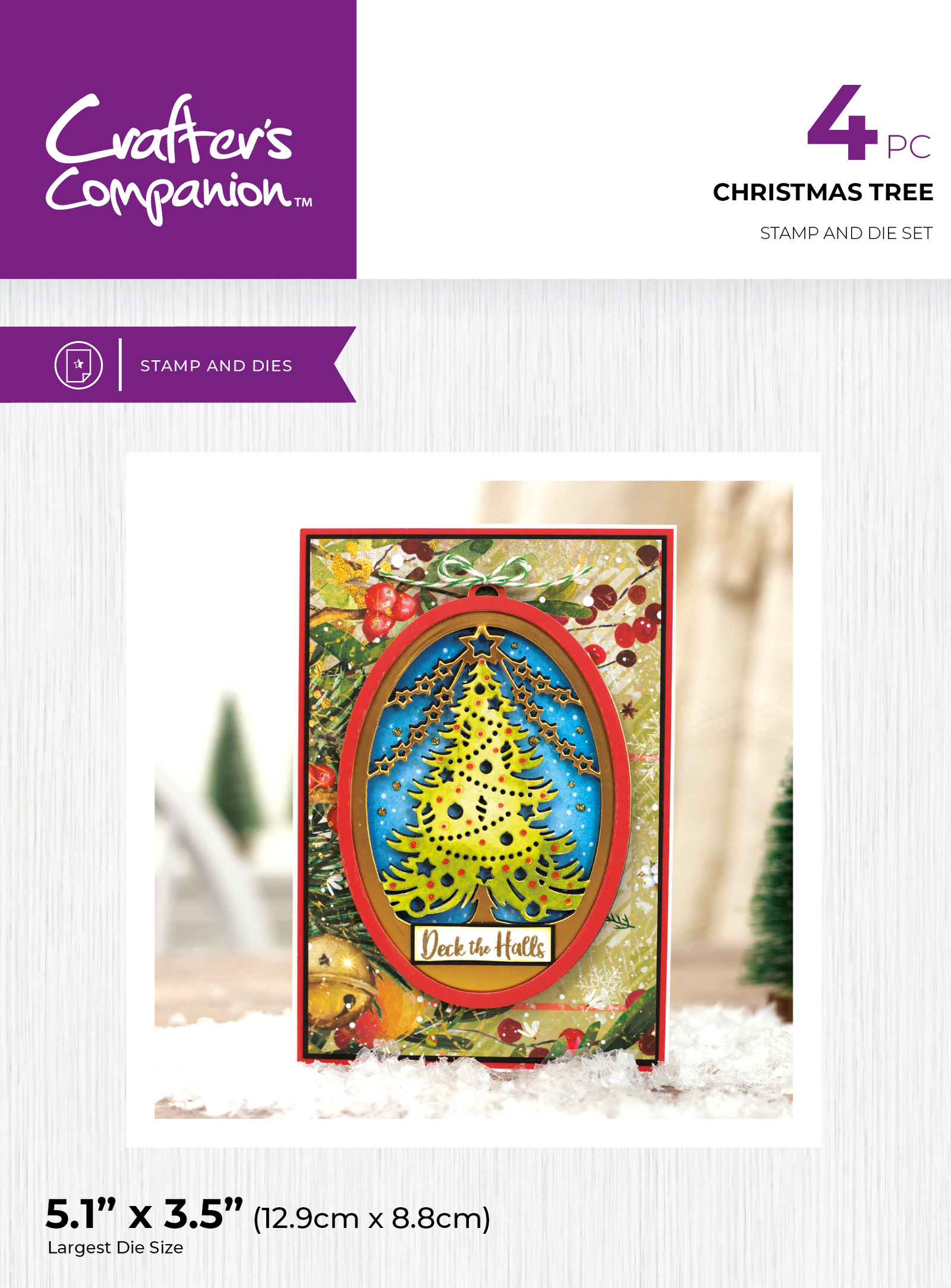 Crafters Companion Stamp and Die - Christmas Tree