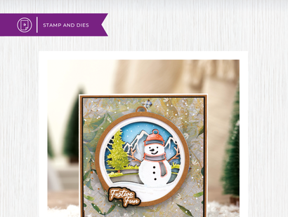 Crafters Companion Stamp and Die - Festive Snowman