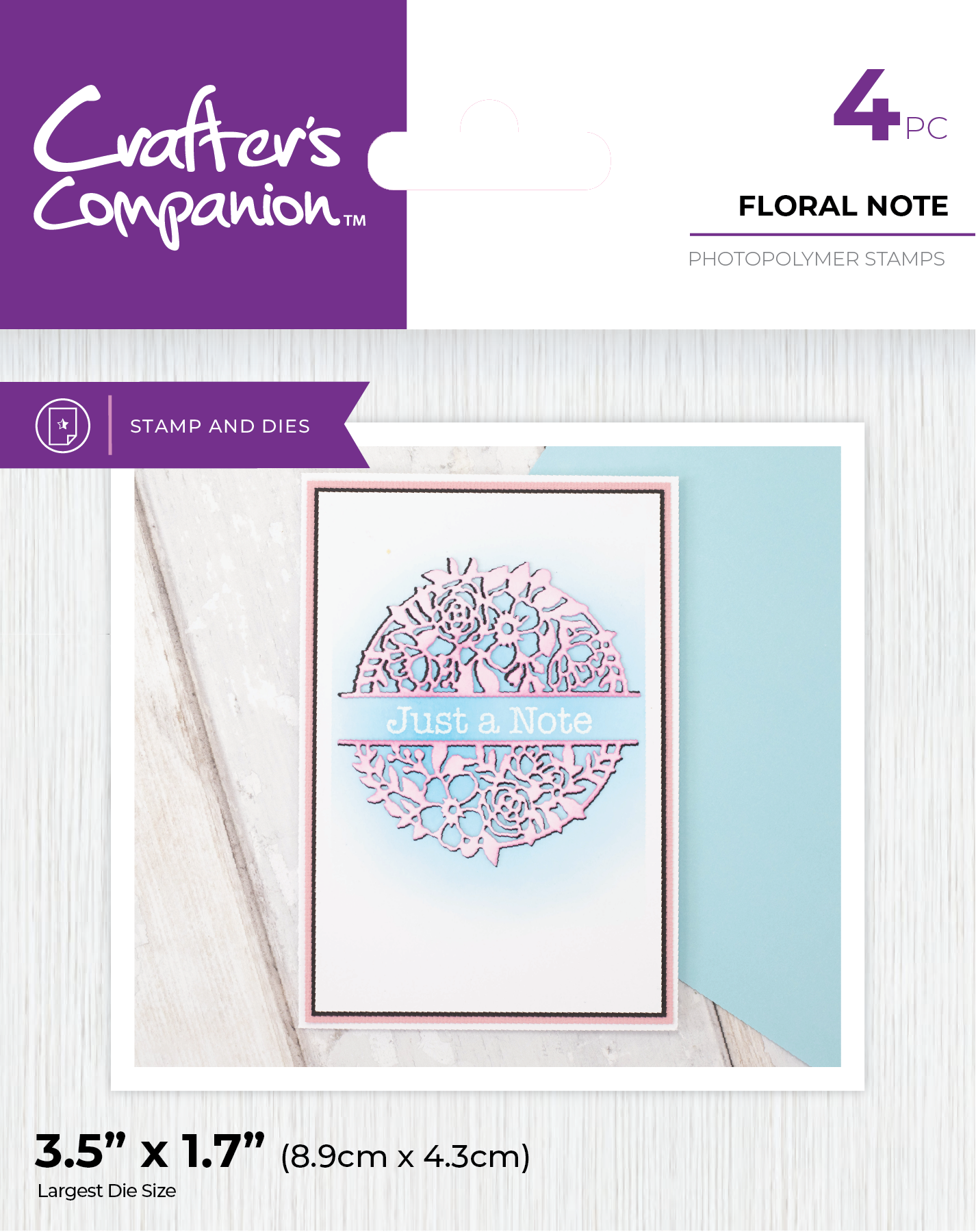 Crafter's Companion Stamp & Die - Floral Note